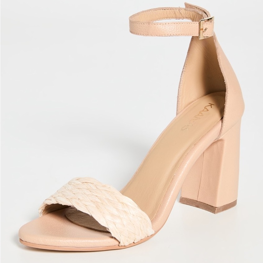 Kaanas Rafia Sandals Heels 7 New